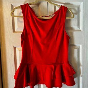 Peplum Top - HOT PINK